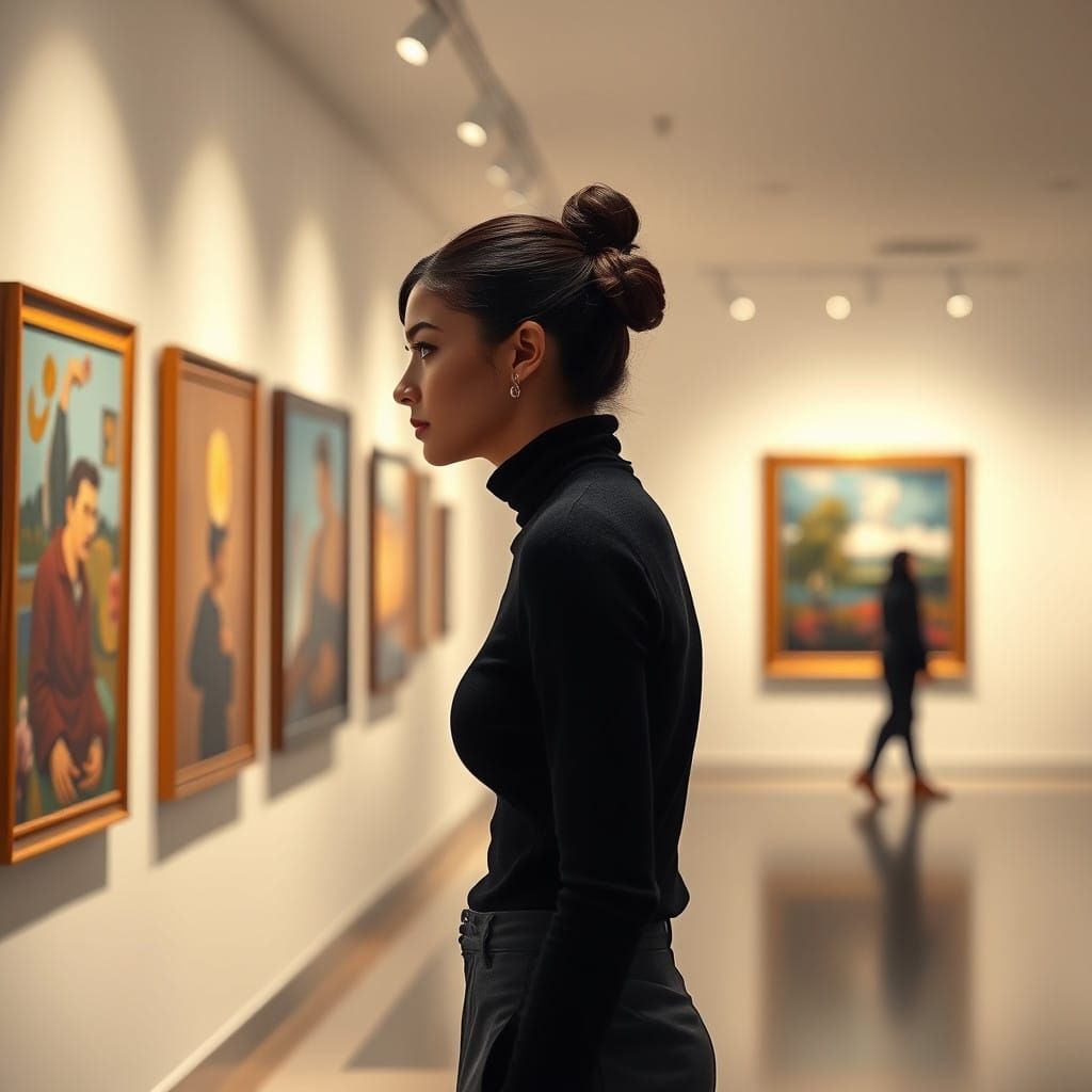 Woman in Contemplation, Gallery Interior