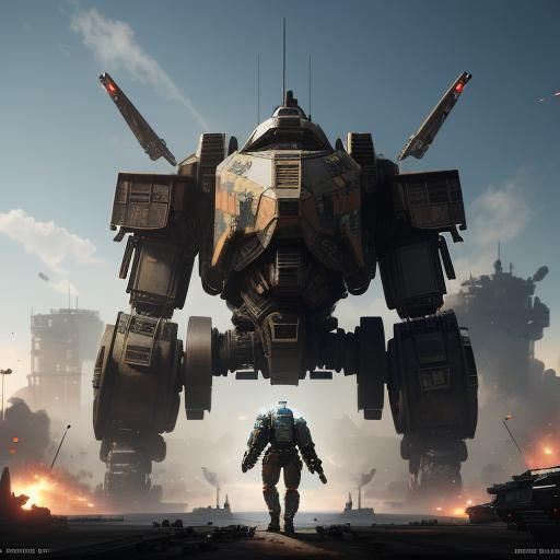 Futuristic War Machine Mech: Epic Sci-Fi Concept Art