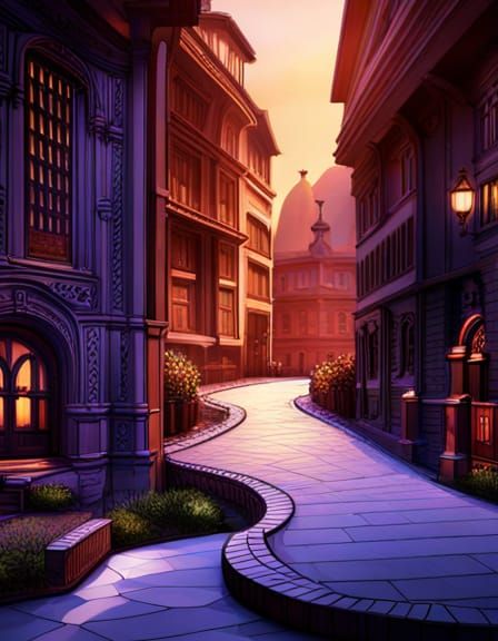 Hungarian Girl Portrait in Stained Glass Style