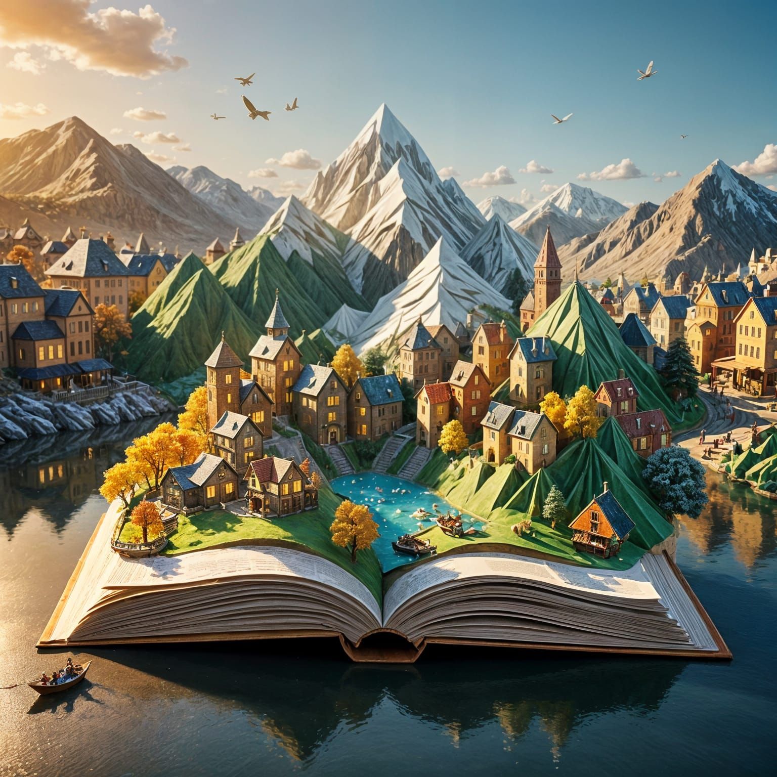 Magical Paper City Rises From Open Book