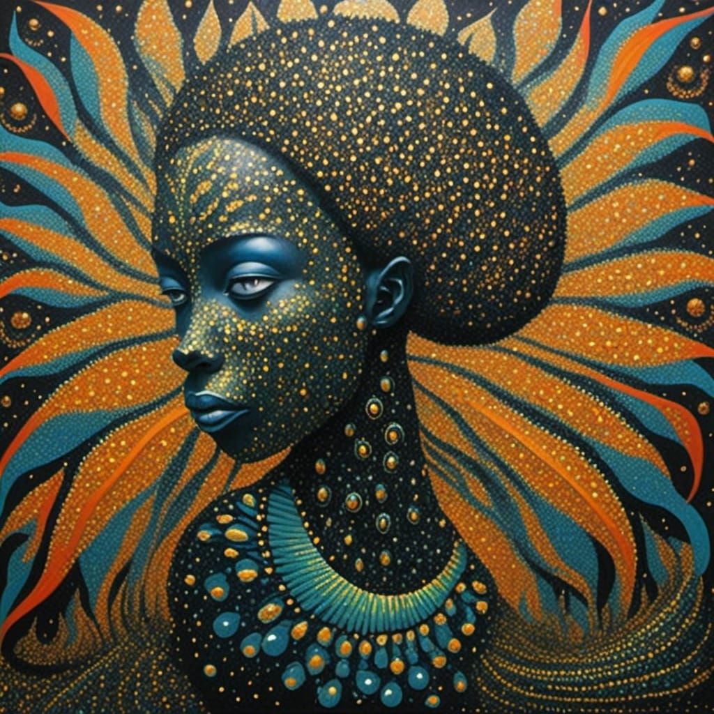 Golden Emperor Portrait in a Contemporary Style