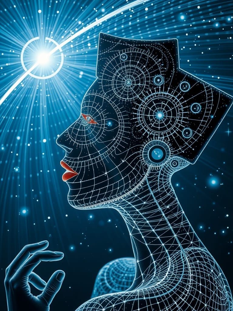 Surreal Spiraling Lights in Dreamlike Cavern