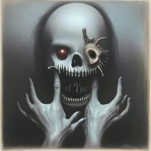 Surreal Horror Nightmare: Grotesque Dreamscape