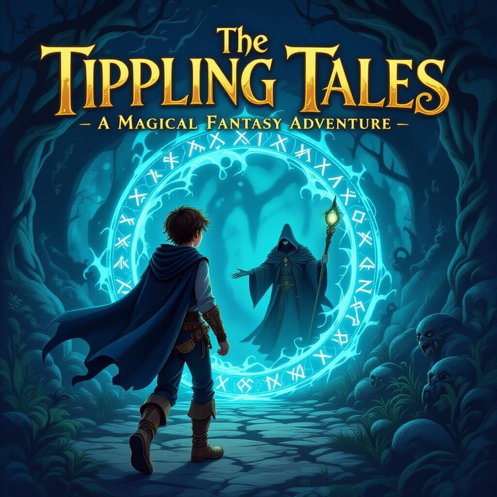 Mystical Portal to Fantasy World in Art Nouveau Style