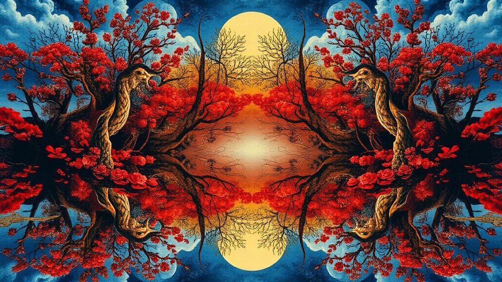 Escher-esque Fantasy Martial Arts Movie Cover