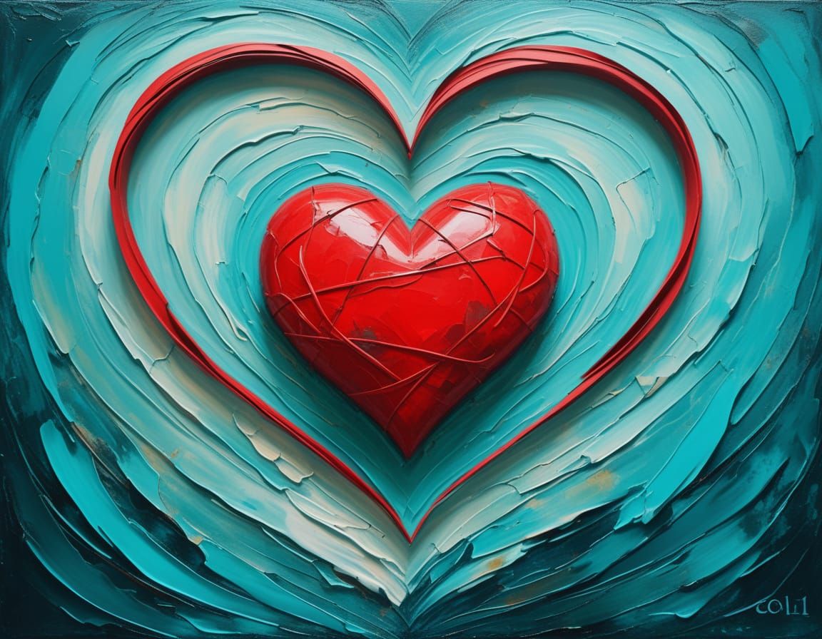 Heart of Light: Oil Painting of Sacred Intimacy