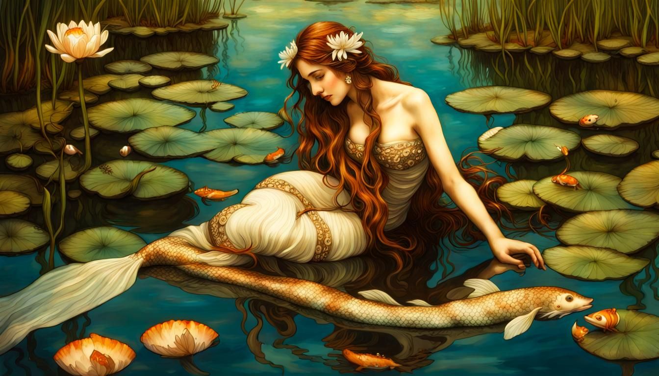 MERMAID AND LILY PADS 4