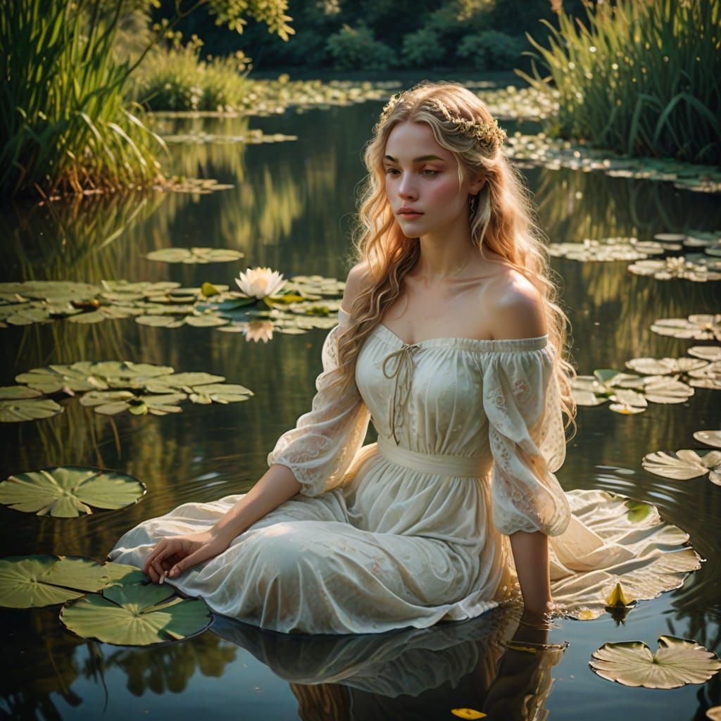 Ethereal Summer Goddess in Soft Focus