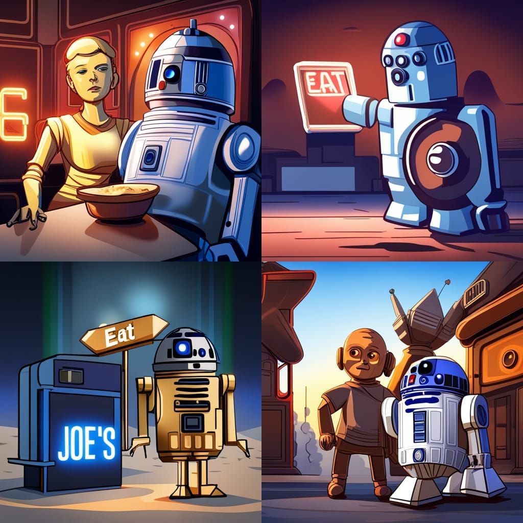 Star Wars Robots Promote Joe's Restaurant
