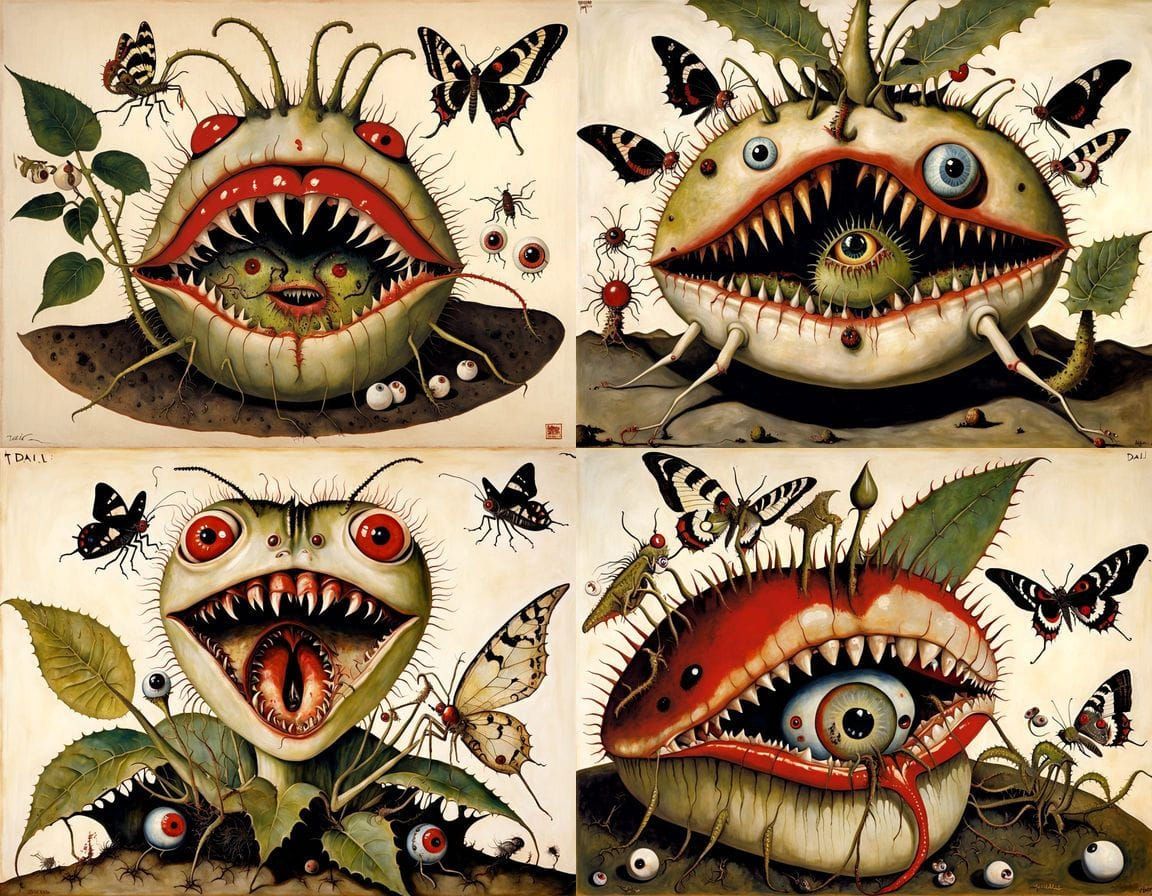 Surreal Japanese Masterpiece: A Carnivorous Venus Fly Trap D...
