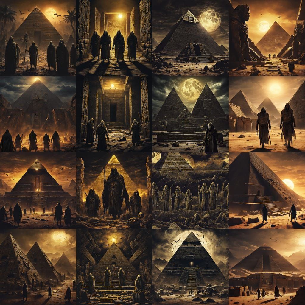 Evil Zombies of Egypt. Evil in the dwellings of the Pyramids...