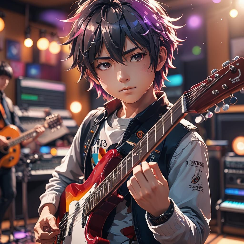 Anime Musician Plays Ongeki in Vibrant Studio