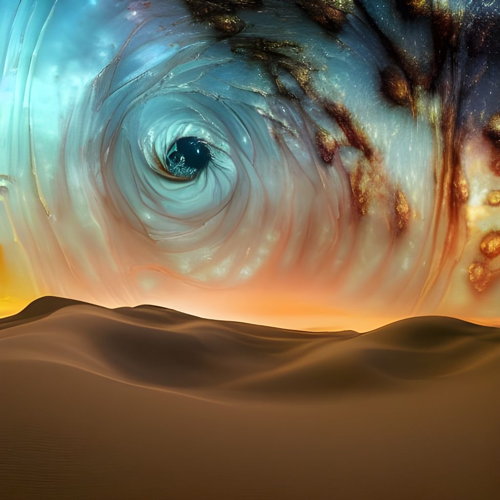 Desert Planet Gazing into an Eye Nebula