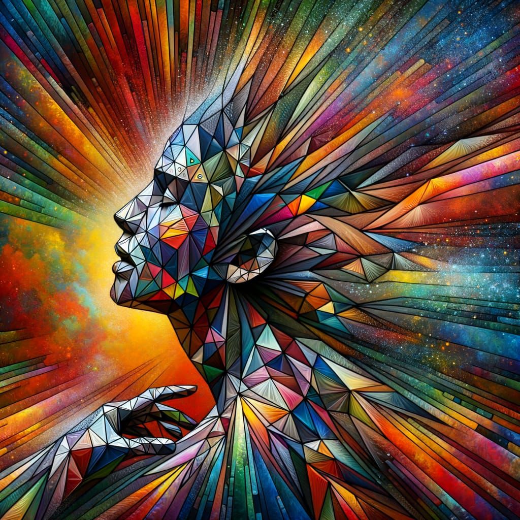 Hyperrealistic Triangles in Vibrant Colors