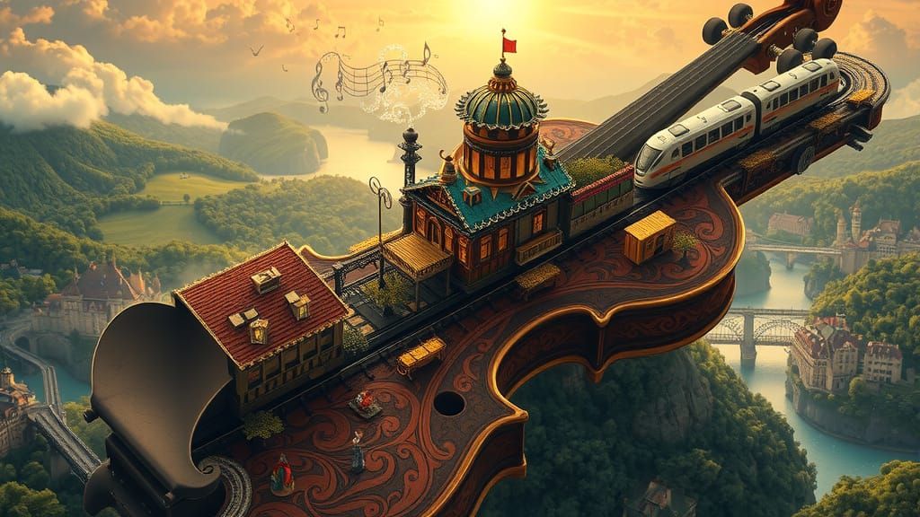 Whimsical World on a Majestic Violin