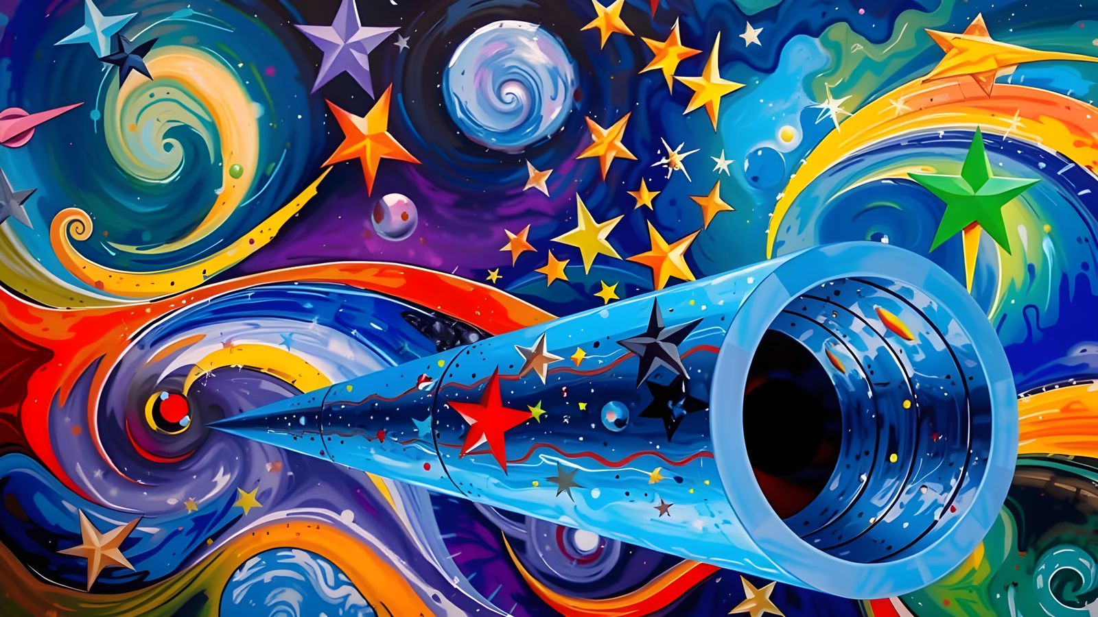 Stunning Multifaceted Glass-Mirror Cylinder in Cosmic Impast...