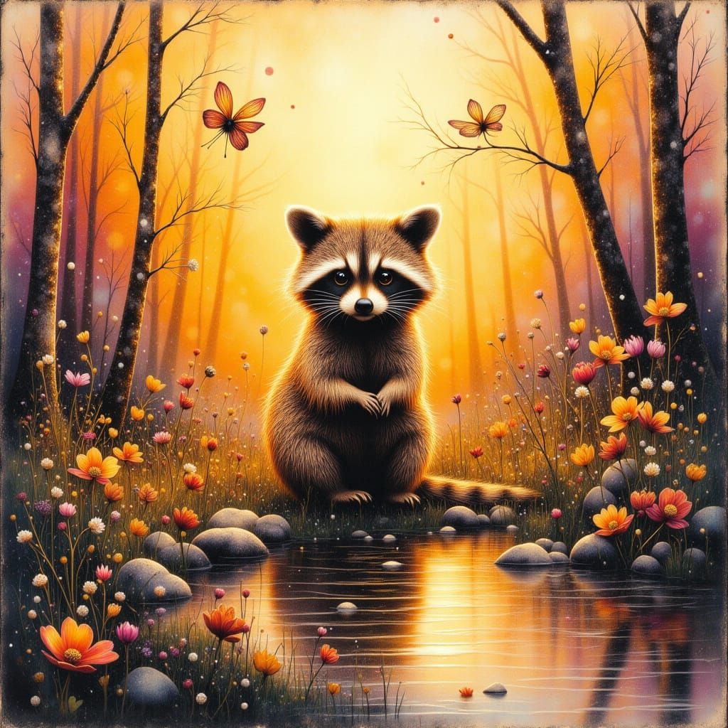 Thank you for this lovely summer day 🌼🦝☀️🌿