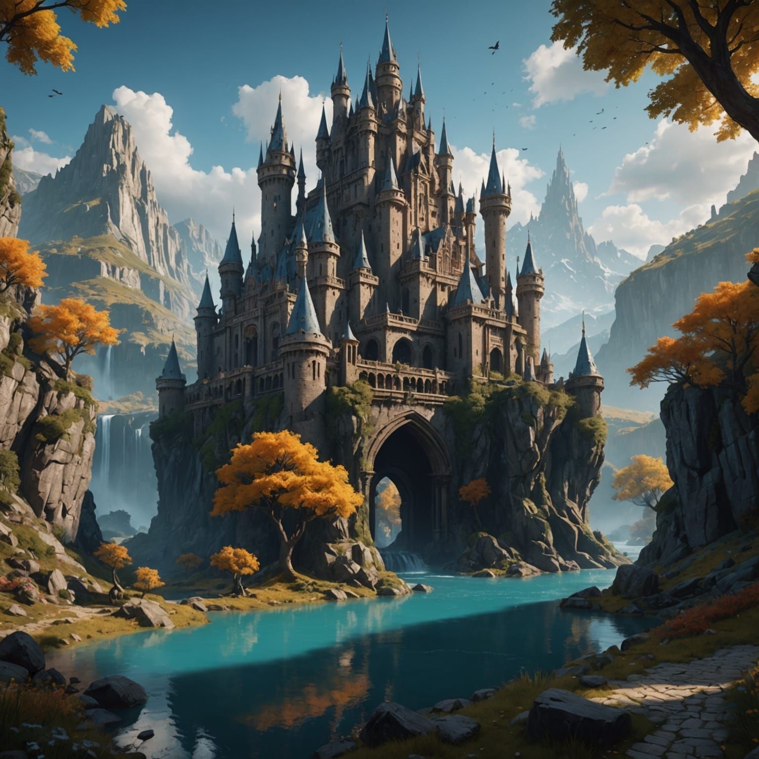 Fantastical Matte Painting in Deep Color