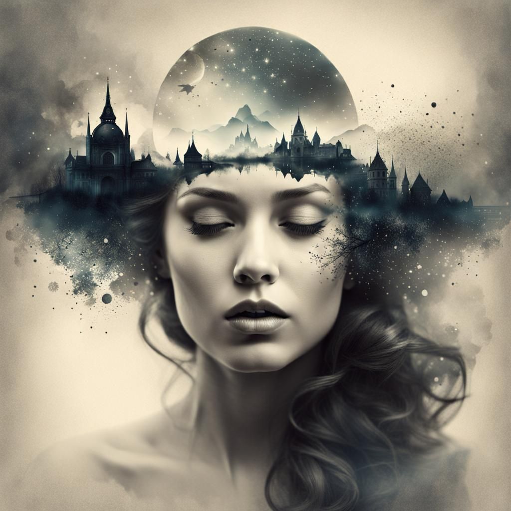 Nightmarish Dreamscape in Pencil and Ink