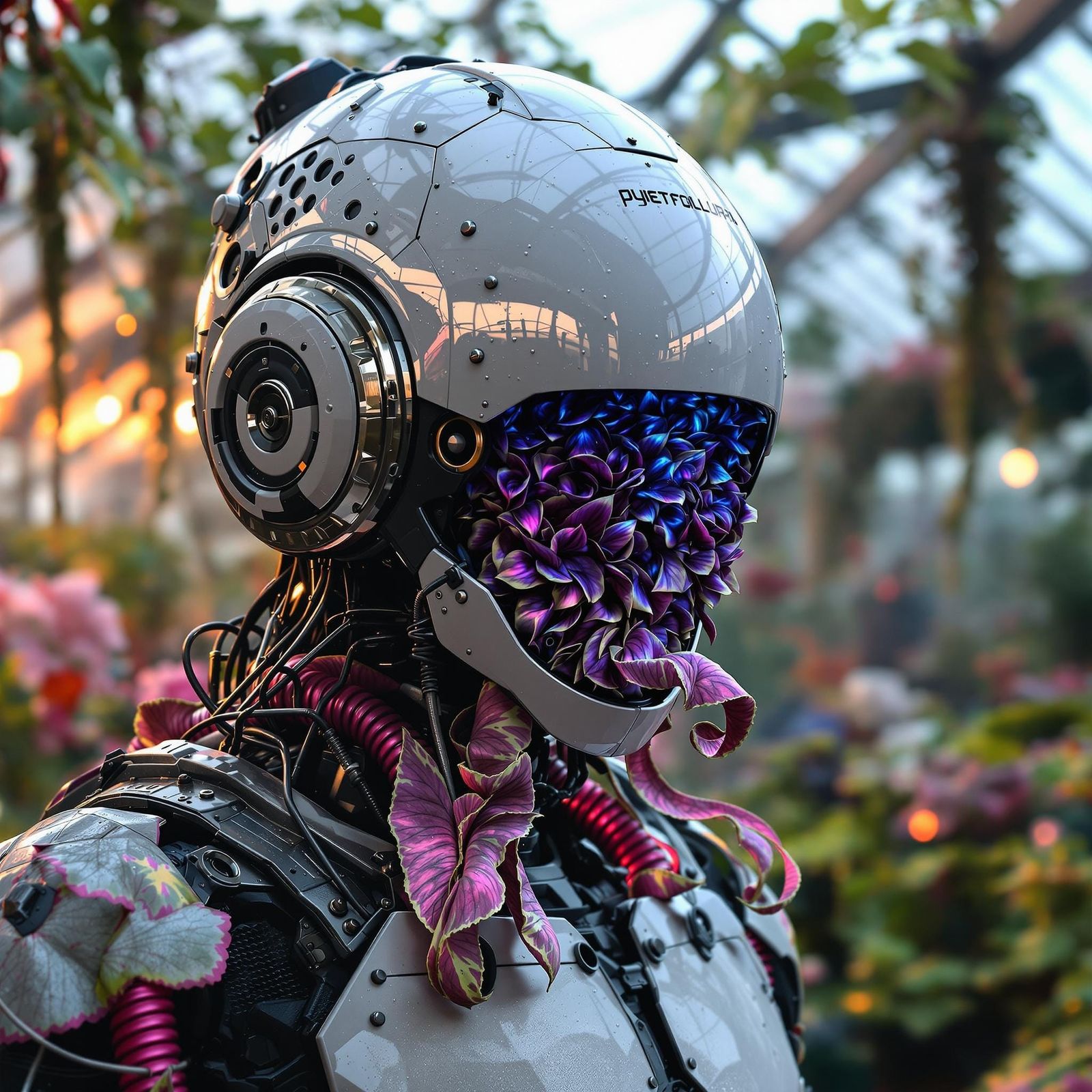 Biobotanipunk Sentinel with Begonia Mask