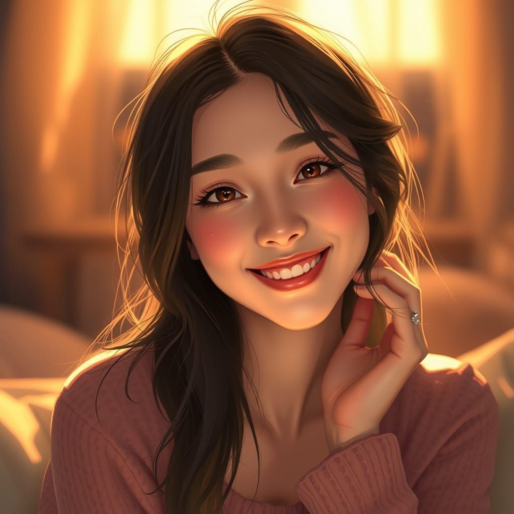 Cozy Portrait in Dreamy Light