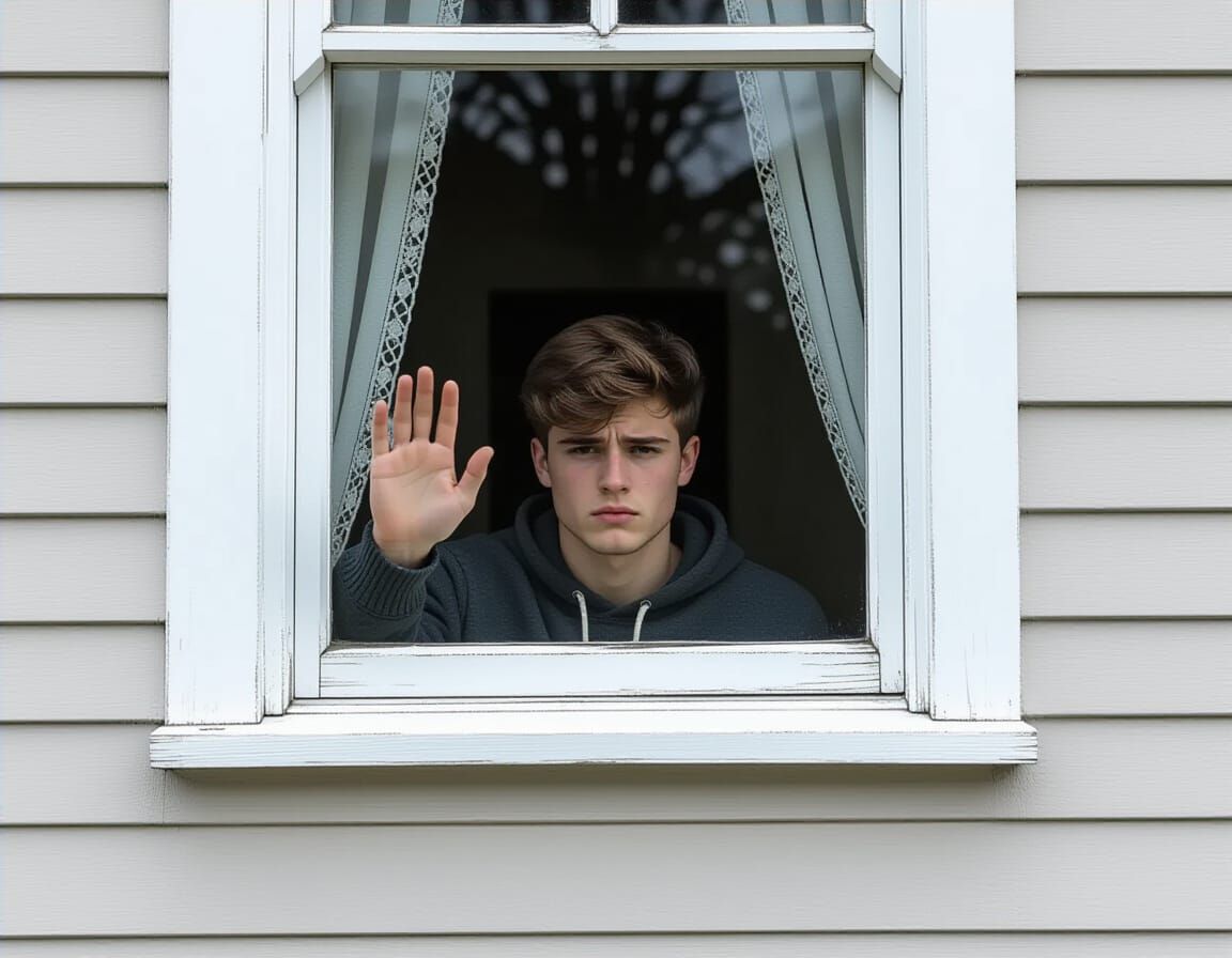 Waving through a window