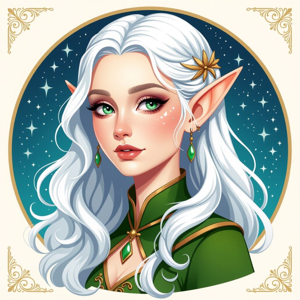 Magical Elf With Flowing Long Hair