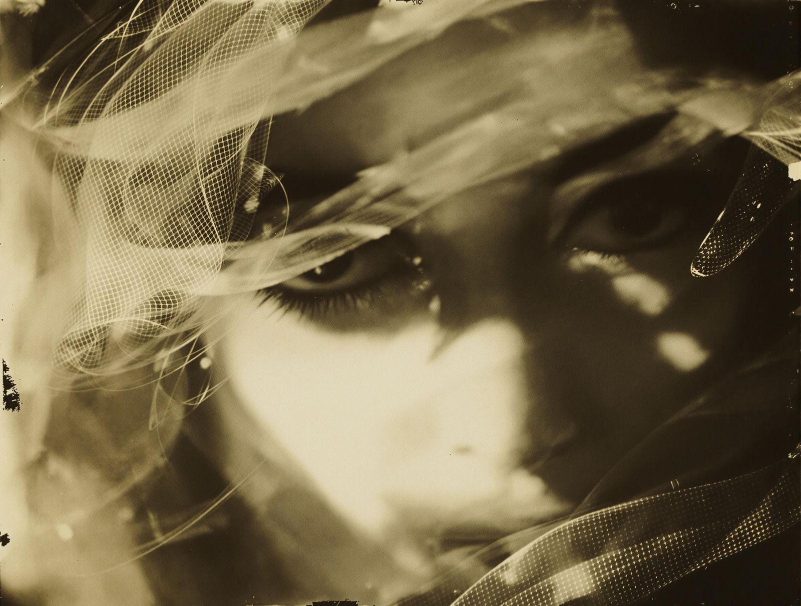 Ethereal Sepiagrisaille Portrait in Photographic Style