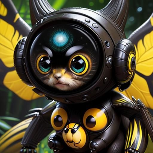 Alien with Blue Eyes Digital Art