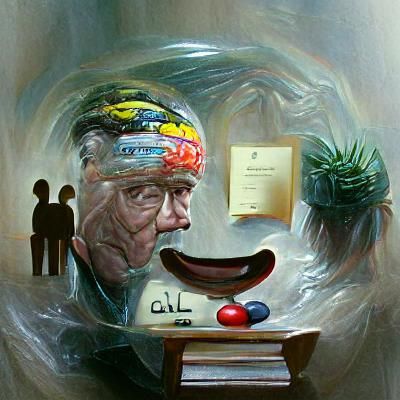 Psychologist Portrait in Oil Painting Style