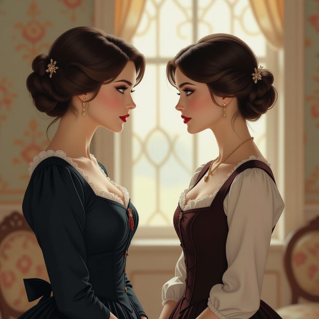 Contemptuous Gaze in a Victorian Setting