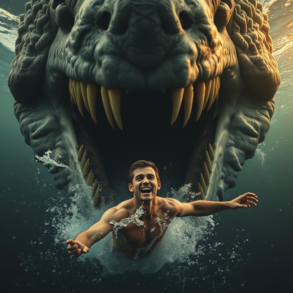 Terrifying Sea Serpent Attack in Hyper-Realistic Photography...