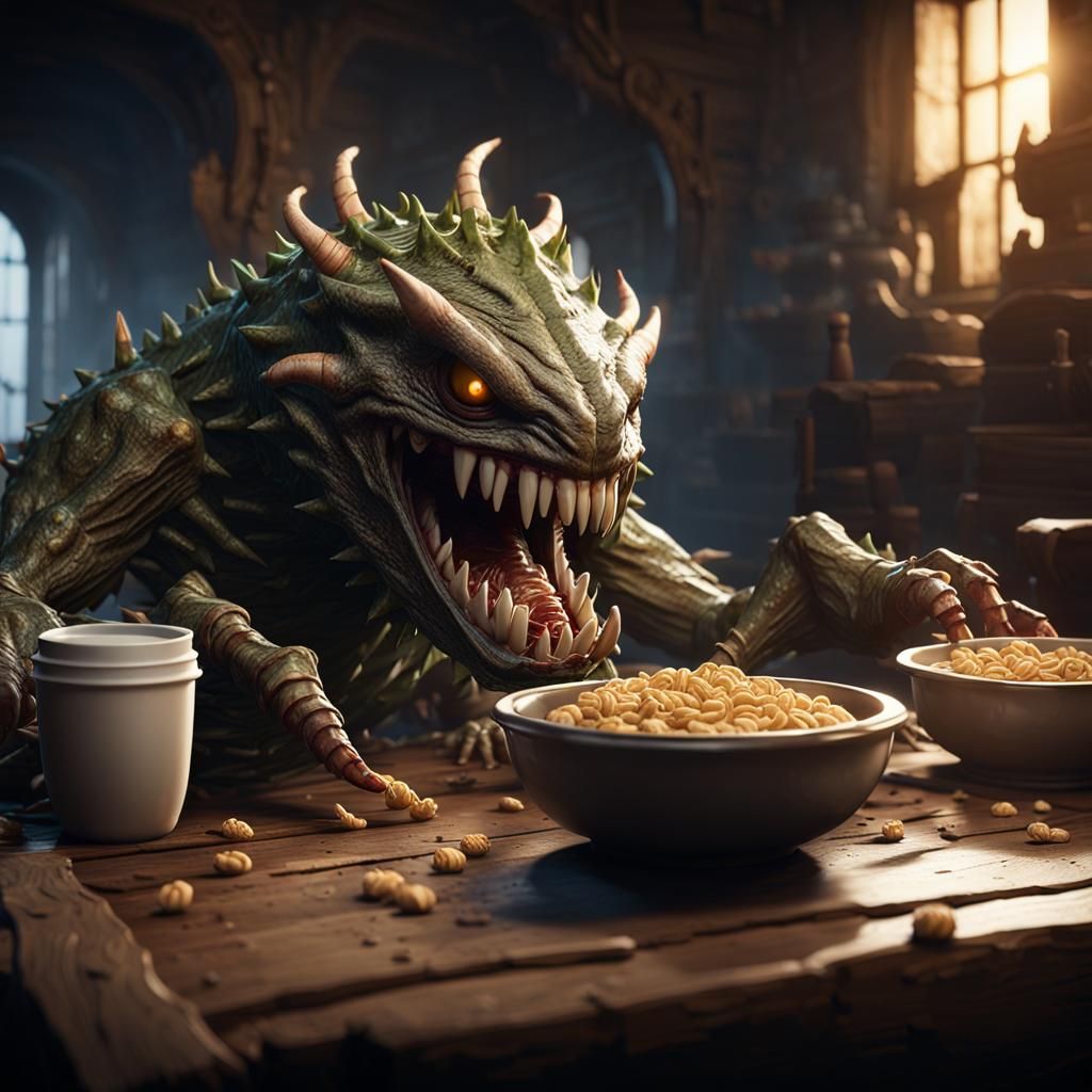 Monster Slurps Cereal: 3D Game Cinematic