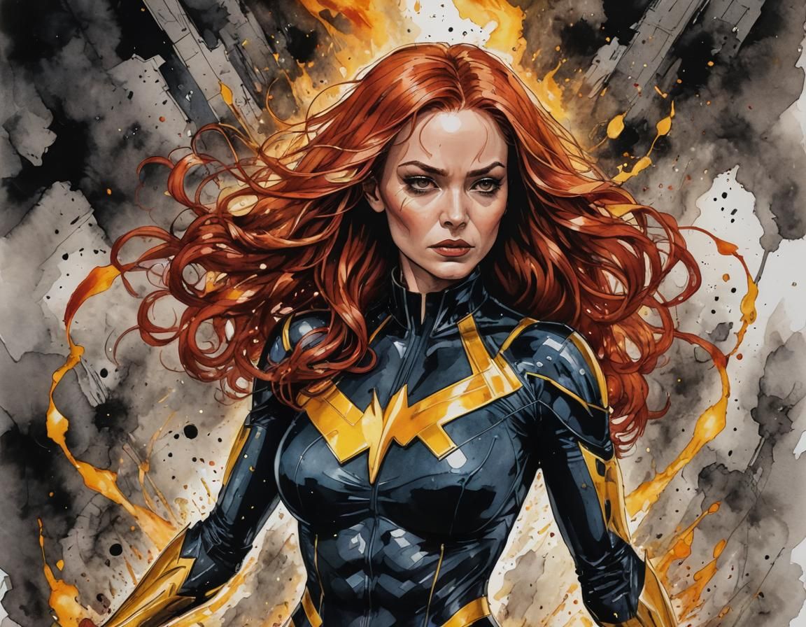 Jean Grey DARK PHOENIX OBLITERATING Hall Of Justice Alcohol ...