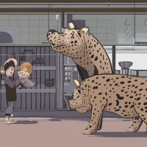 Hippo Advises Animal Buyers in Baroque Animal Supermarket