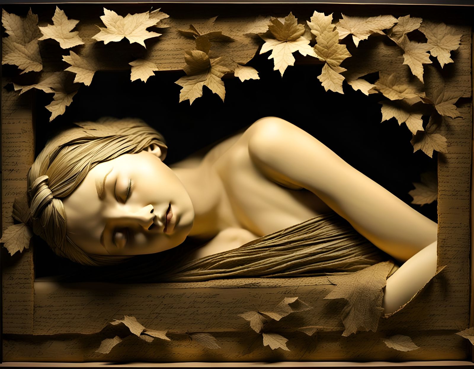 Dreamlike Mixed Media Sculpture with Vivid Textures