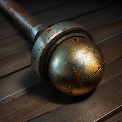 Ball-Peen Hammer on Workbench: 3D Realistic Rendering