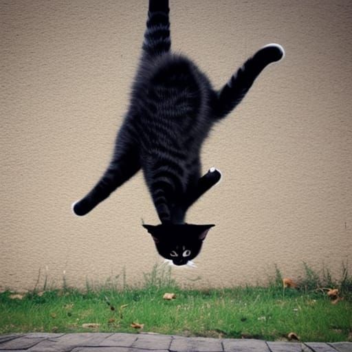 Cat Doing a Backflip: Feline Acrobatics