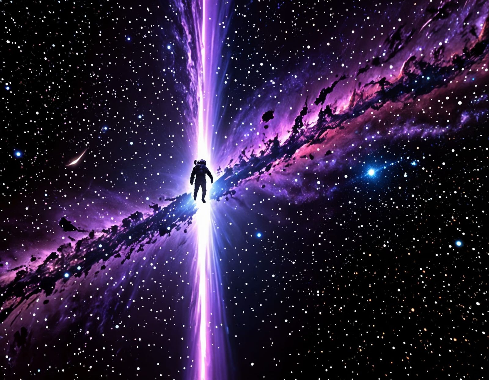Astronaut Lost in Cosmic Wormhole, Memories Fade