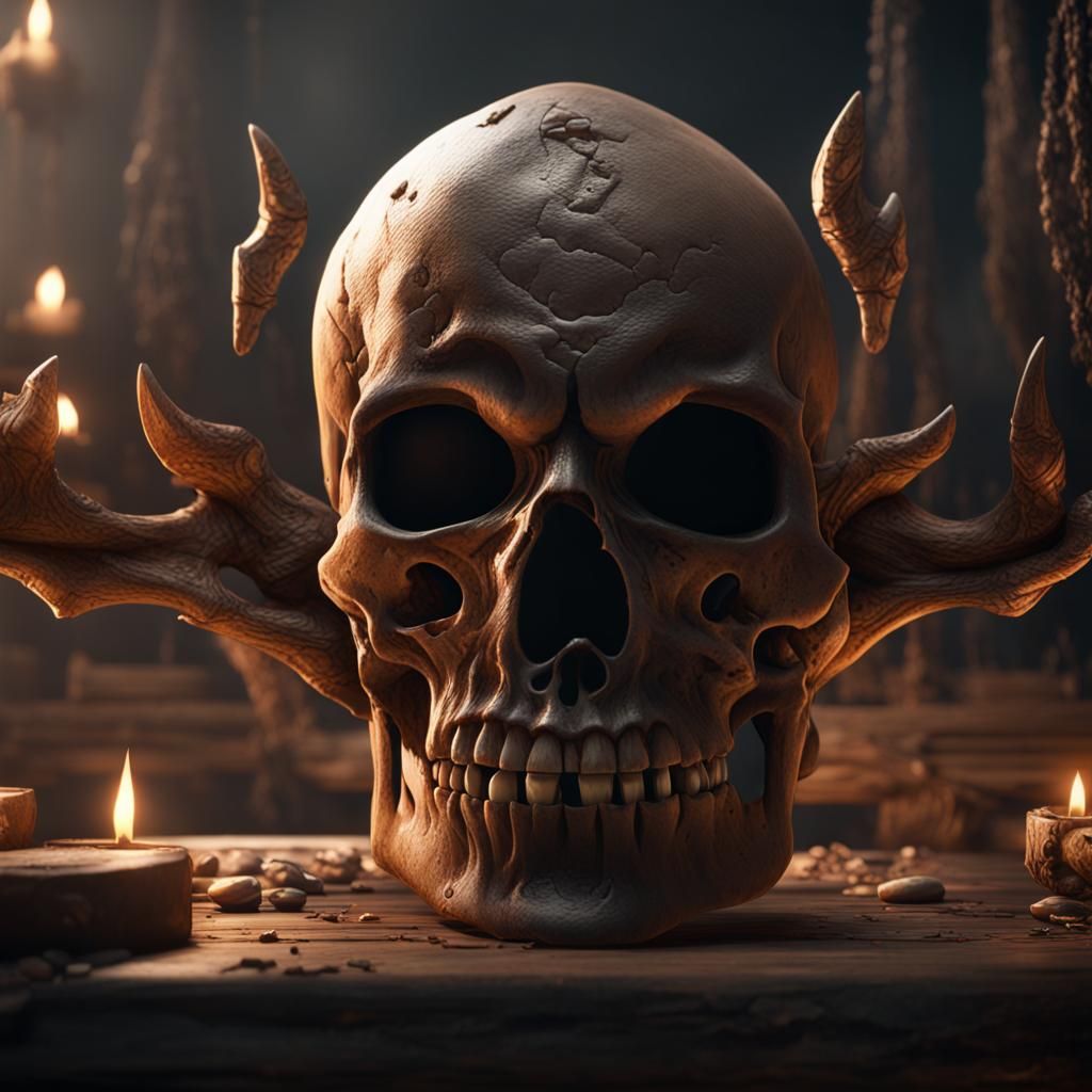 Skull and Bones in 3D Game Style