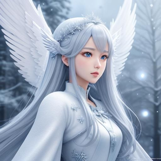 Winter Angel in 3D Anime Style