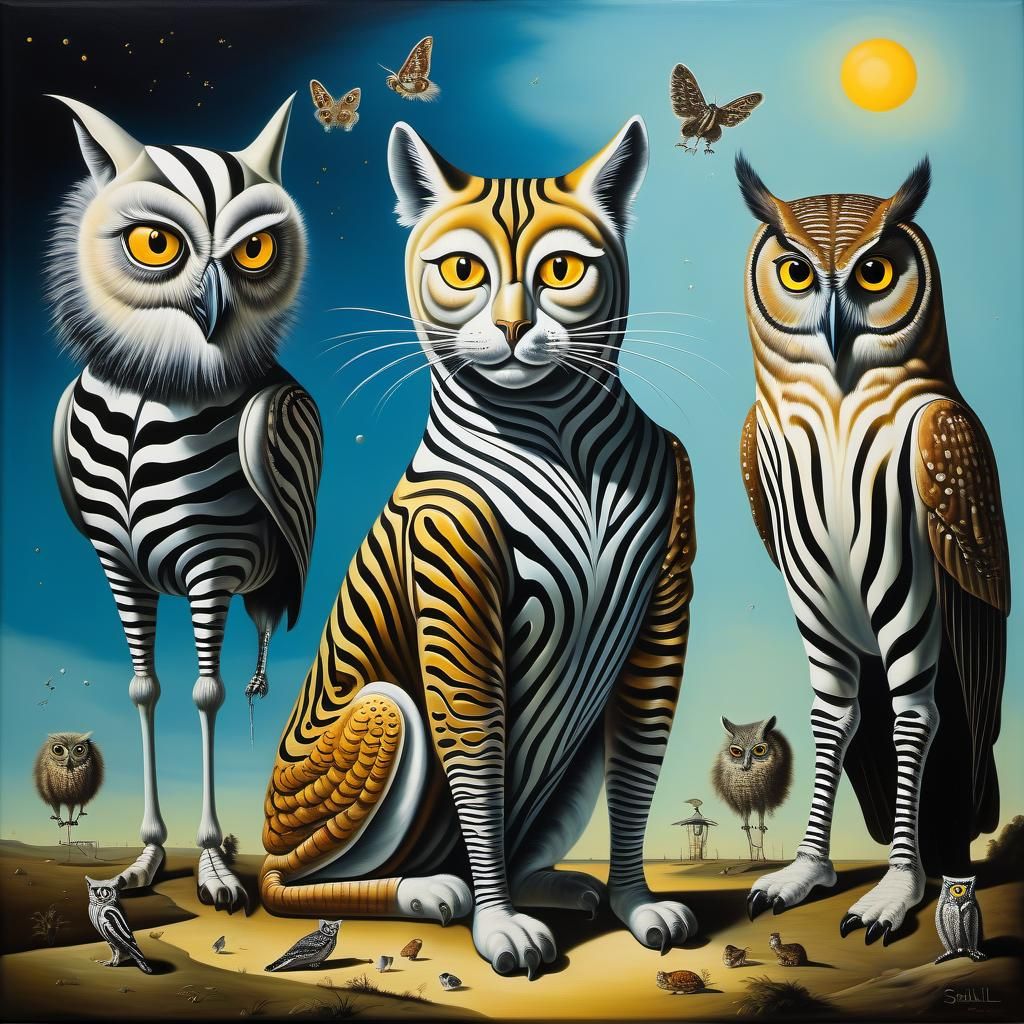 Weird Animals in Surrealist Style