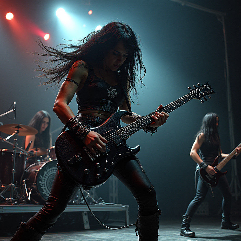 Dark Metal Goddess Unleashes Face-Melting Solos on a Giger-I...