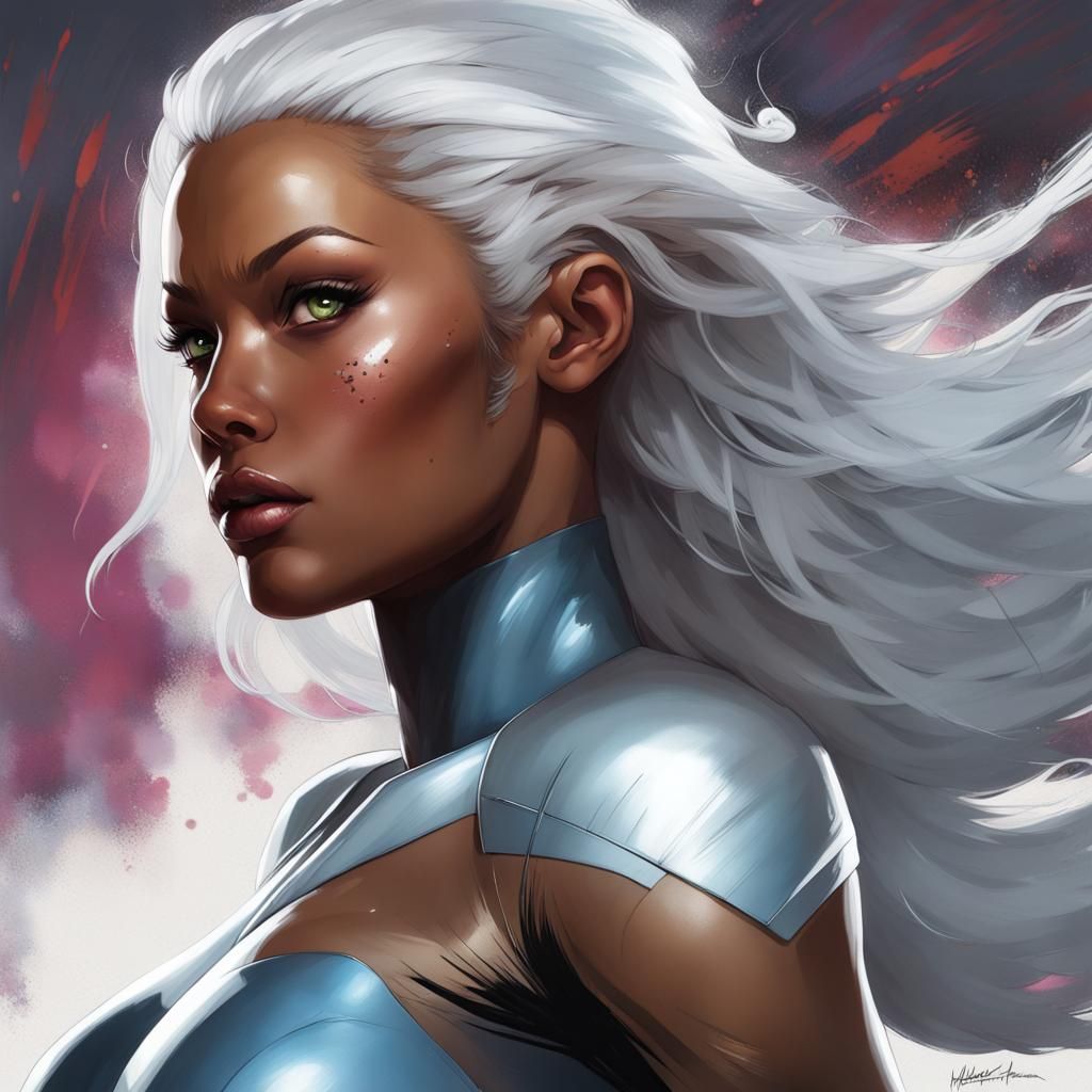 X-Men Storm Splatter Art Portrait