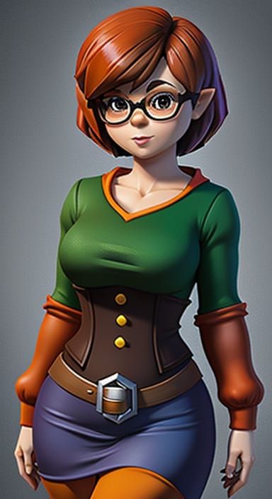 Lady in "Sherlock Gnomes" Style: Sharp Realism