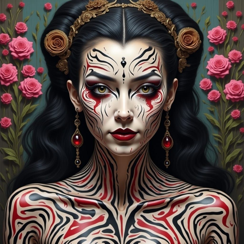 Zebra Punk Body Paint Party: A Vibrant Celebration