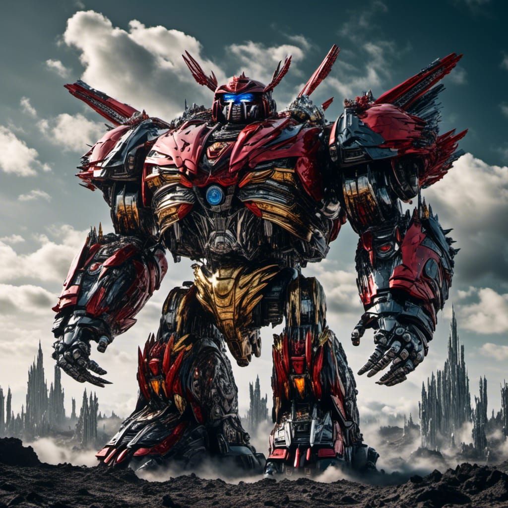 Obese Megazord: Stylized Digital Art