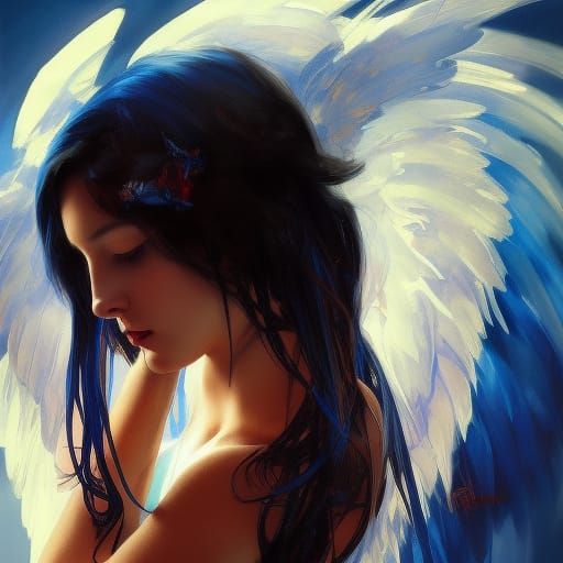 Beautiful Gothic Angel Portrait in 8K Resolution