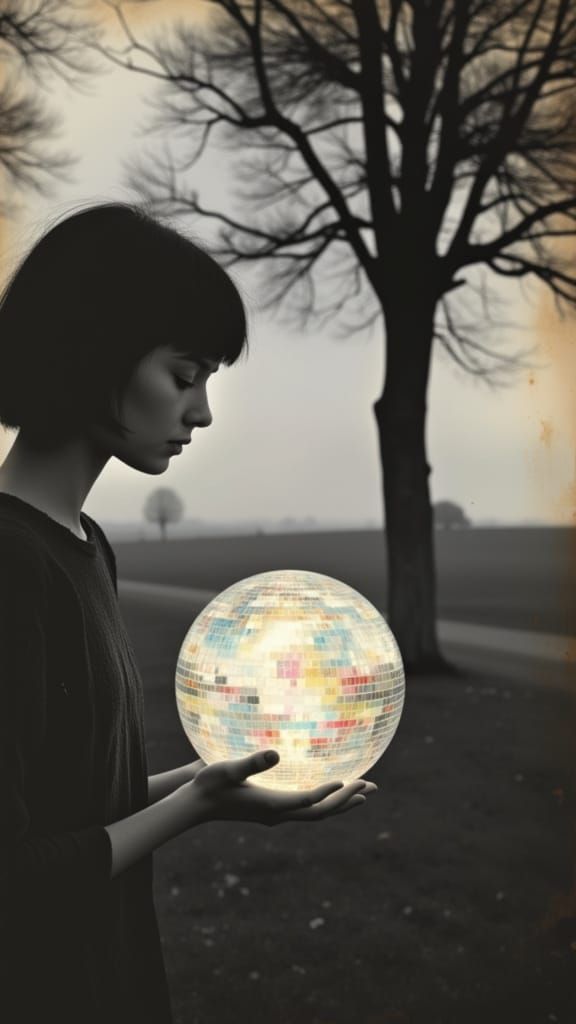 Ethereal Disco Ball in Vibrant Kaleidoscope