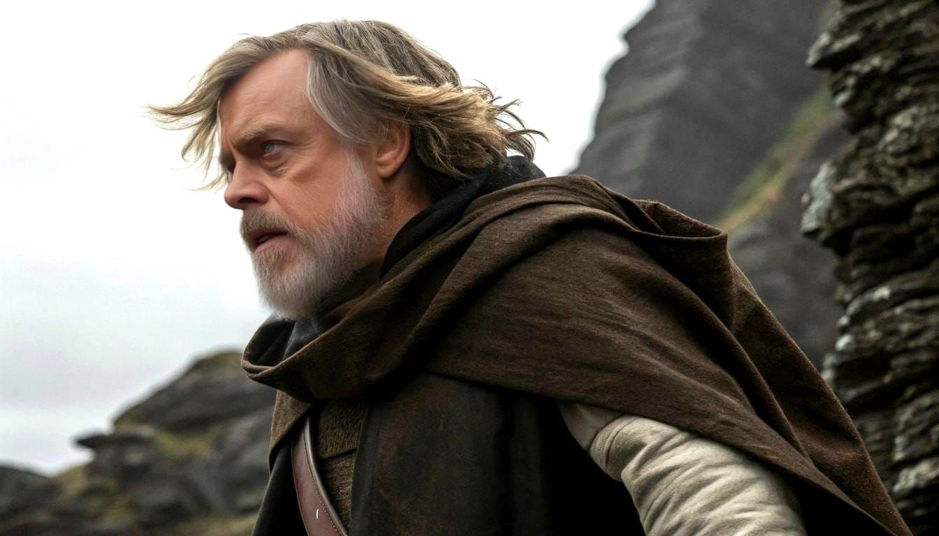 Luke Skywalker on planet Ahch-To